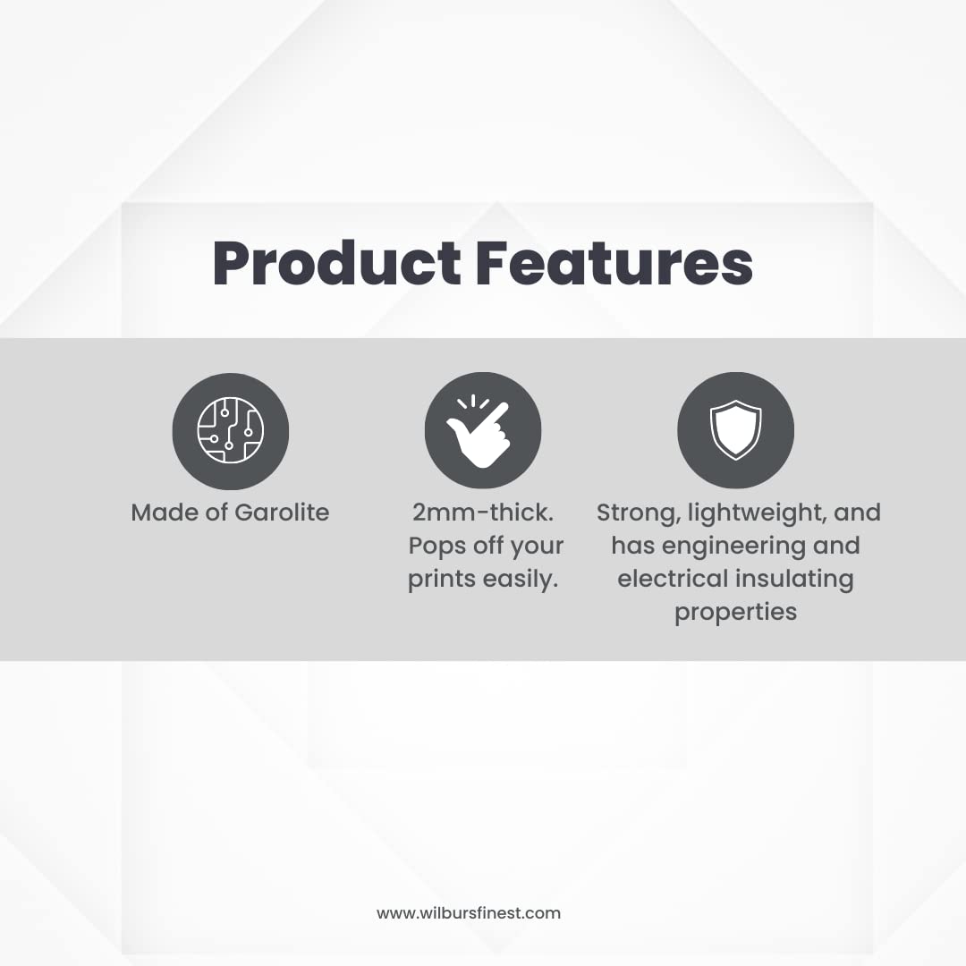 G10 3D Printer Build Surface Plate 235, 250, 310, 370 - Ender 3 CR10 Prusa High Temp Upgrade Semi Flexible Fiberglass Garolite Nylon PETG ABS PLA TPU PEEK PEKK ULTEM CF VAAPR (310x310mm, New) WILBUR'S FINEST