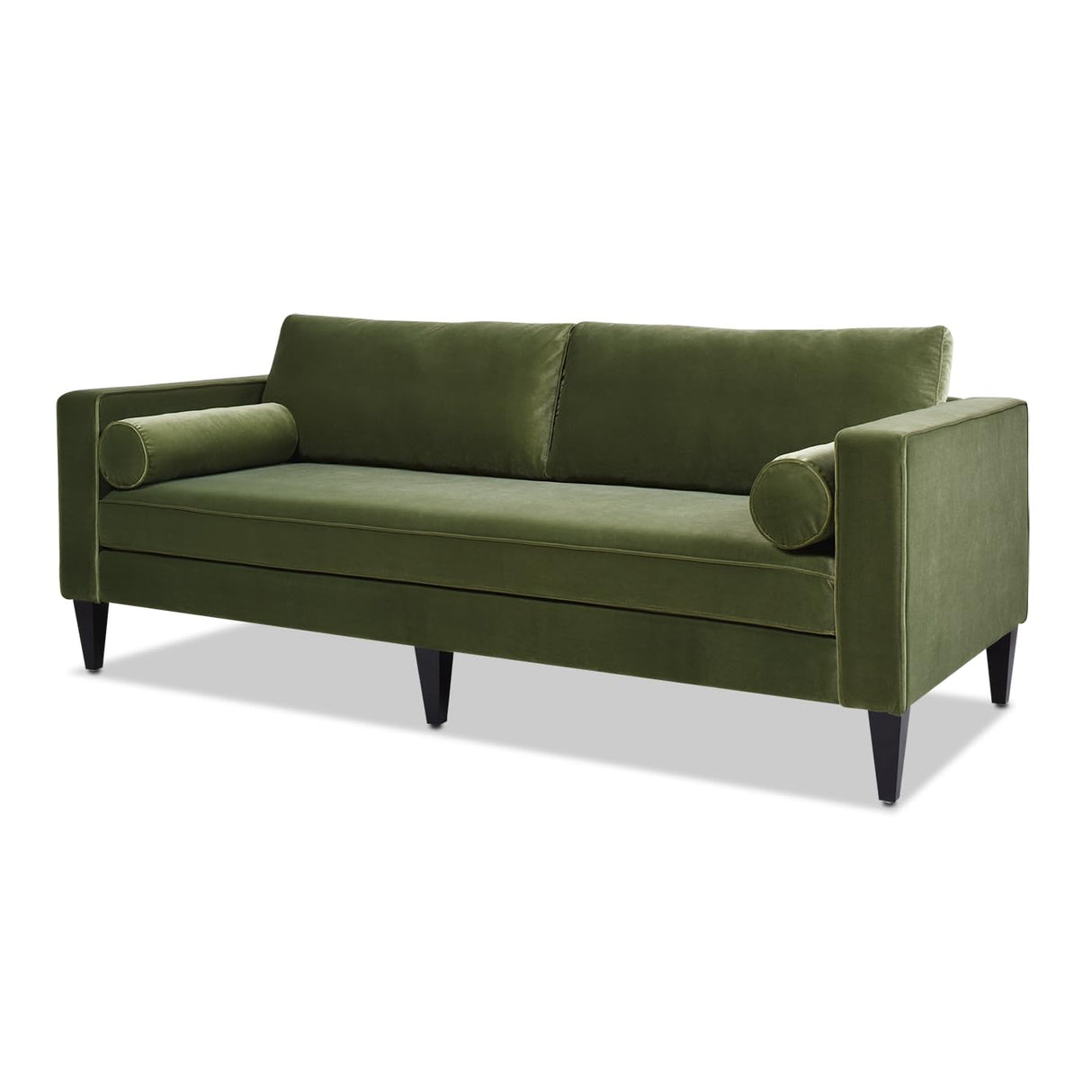 Jennifer Taylor Home Nicholi Lawson Velvet Loose Back Sofa - Olive Green, Modern & Contemporary Jennifer Taylor Home