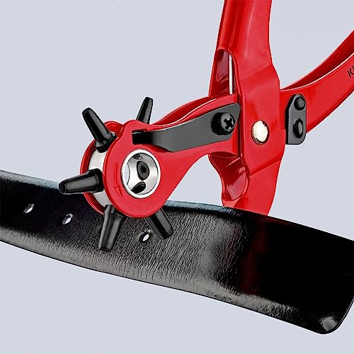 KNIPEX - 90 70 220 Tools - Revolving Punch Pliers (9070220), Red Knipex Tools LP