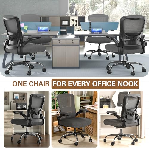 Zeonsit Ergonomic Office Chair - High Back Desk Chair with Adjustable Lumbar Support, Breathable Mesh Back, 330LBS Capacity, Easy Assembly, for Home Office Executive Computer Task Zeonsit