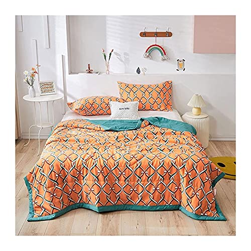 Quilt Cool Summer Quilt Blanket Thin Air-Conditioning Quilt Fiber Summer Duvet Bedspread Single Double Sleep Dry Breathable and Washable Summer Cool Quilt (Color : E Size : 150X200) (D 150X200) WoodArtSupply