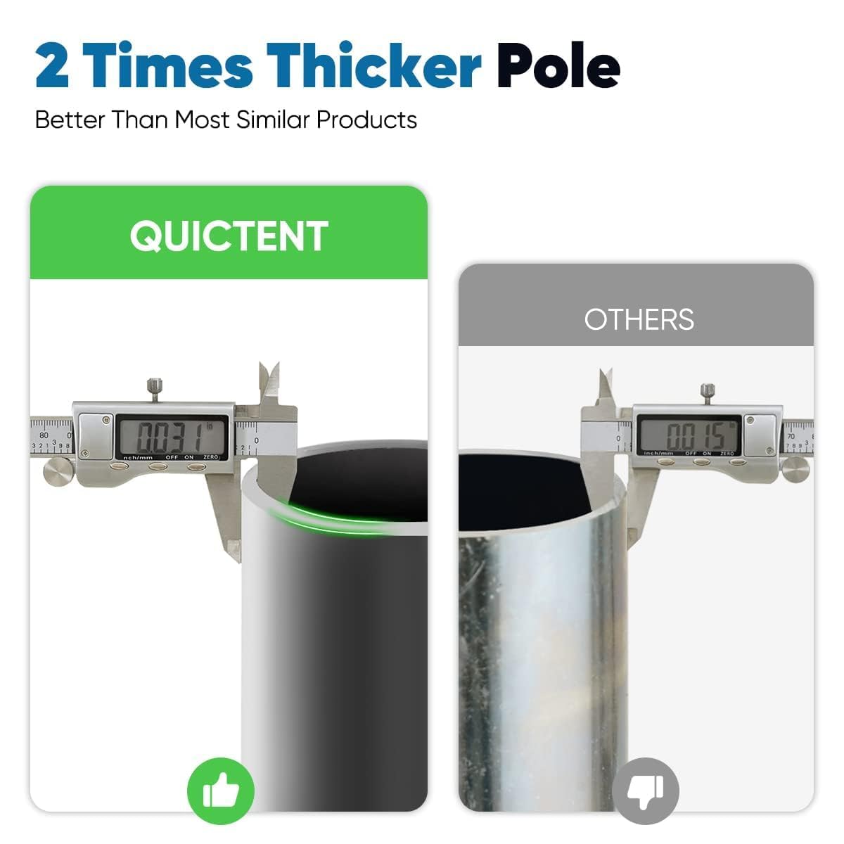 Quictent 10X20ft Upgraded Heavy Duty Carport Car Canopy Party Tent with 3 Reinforced Steel Cables-Green Quictent