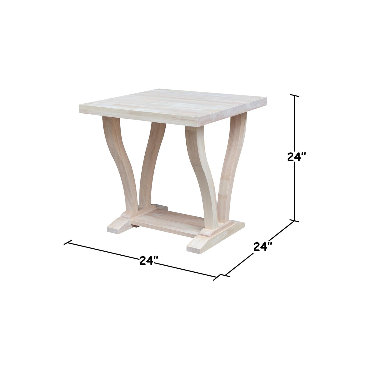International Concepts LaCasa End Table, Unfinished International Concepts