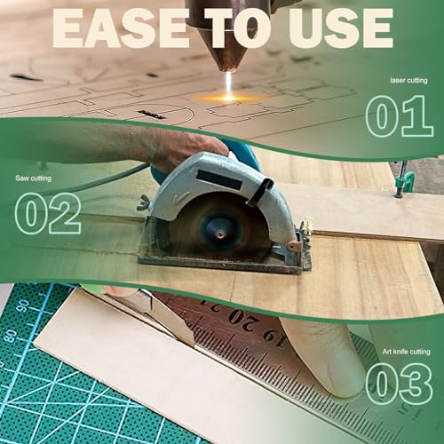 24 Pack 12"x12"Basswood Sheets 1/8",3mm Basswood for Laser Cutting,3mm Plywood Unfinished Wood Craft Wood for DIY Ornaments and Models Drawing Painting Engraving Wood Burning and Laser Cutting QSJQllo