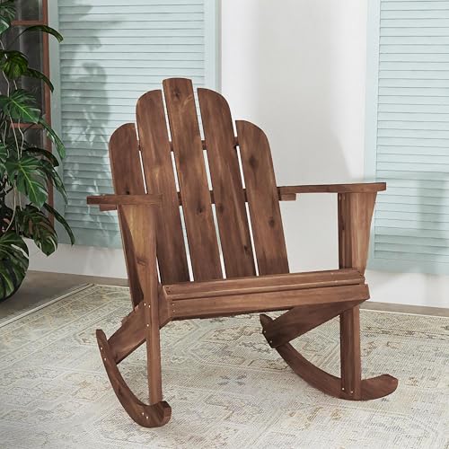 Linon Woodstock Rocking Chair, Teak Linon