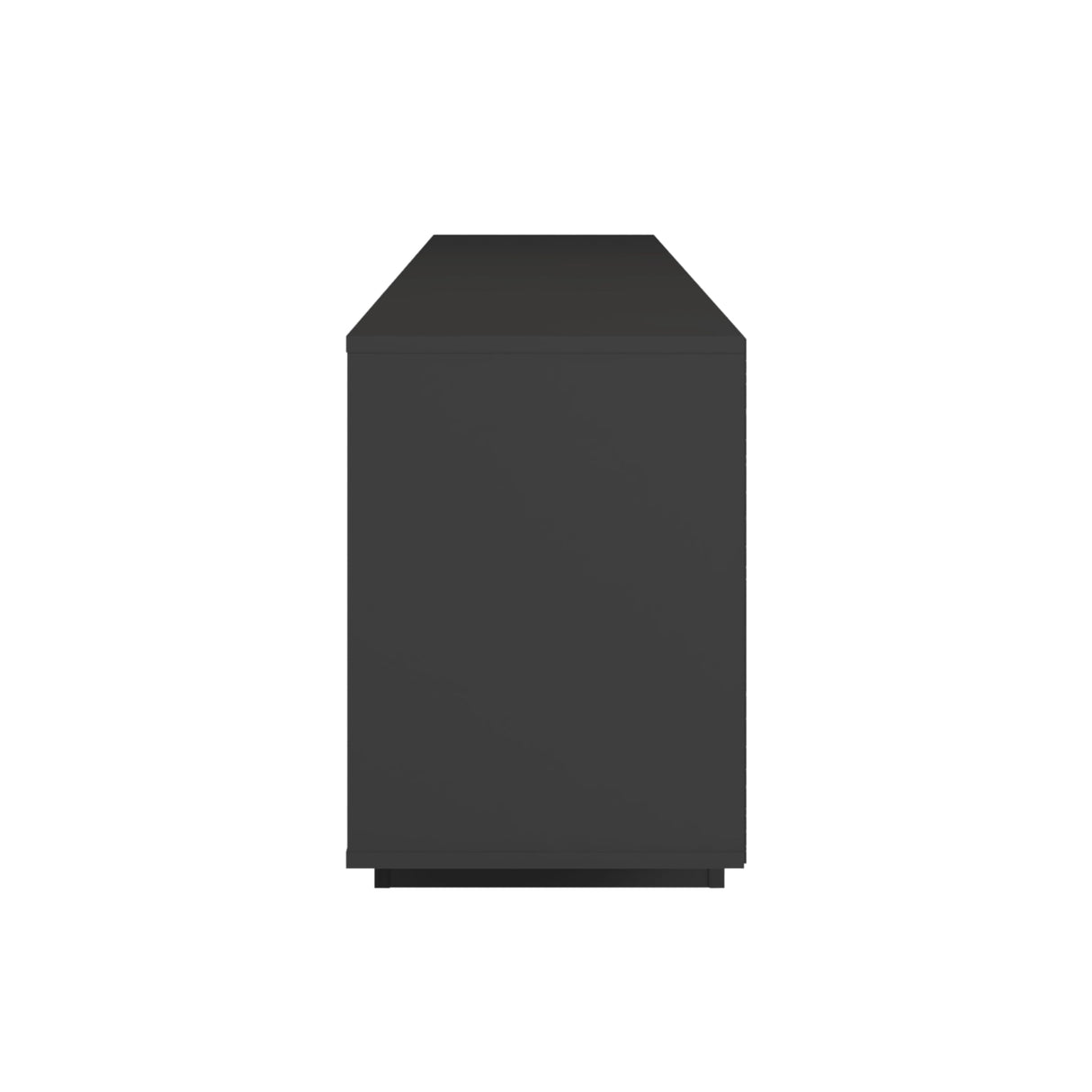 Techni Mobili Modern TV Stand for Screen TVs Up to 70” When Measured Diagonally – Black TV Stand with 2 Storage Cabinets with Patterned Doors and Open Shelves – Black Techni Mobili