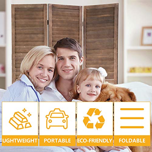 Room Dividers and Folding Privacy Screens, 3 Panel 69 Inch Tall Portable Room Seperating Divider, Handwork Solid Wood Room Divider Wall, Room Partitions and Dividers Freestanding for Home Office Dkeli