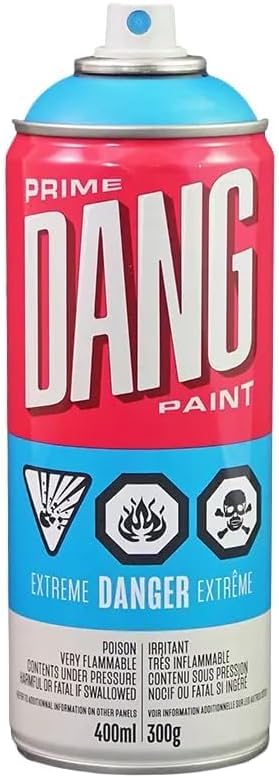DANG Prime Graffiti Spray Paint Set of 12 Monochrome Colors, 400ml Cans, High Coverage Matte Spray Paint Kit, Low Pressure, Ideal for Murals, Outdoor, Metal, Vinyl, Wood, Graffiti Art Supplies DANG Paint