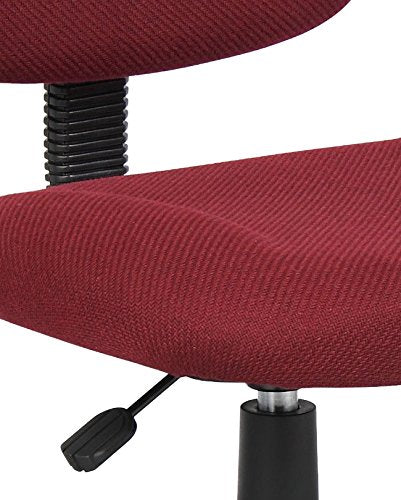 BOSS Office Products Perfect Posture Delux Fabric Task Chair Without Arms in Burgundy (B315-BY) BOSS