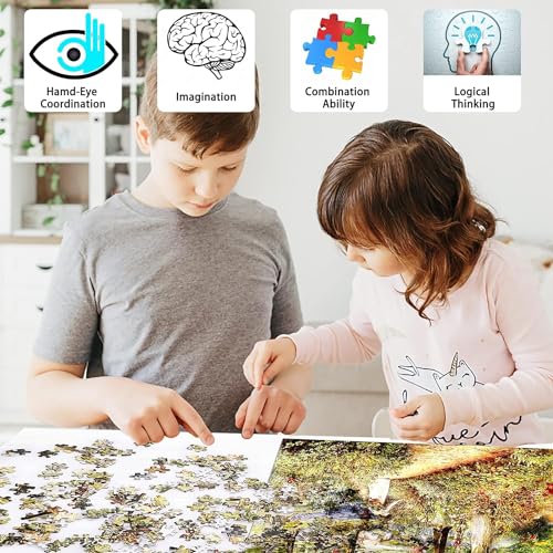 Jigsaw Puzzles City Park Buildings University of Notre Dame Indiana South Bend 1000 Piece Jigsaw Puzzle challenging and Stimulating Puzzle Game Wall Art Unique Gift, Style-14, 1000PCS WoodArtSupply