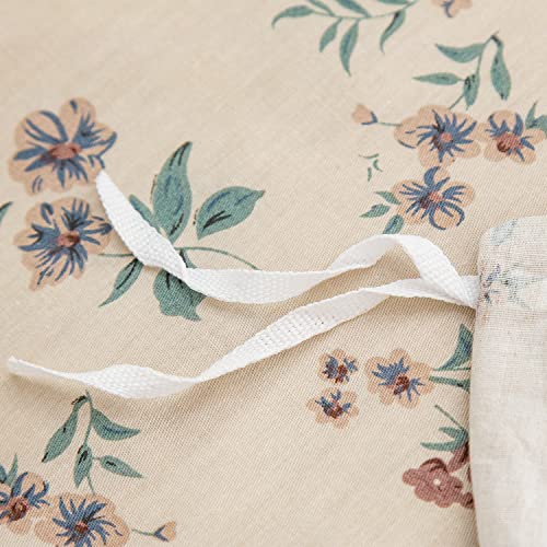 Jane yre Duvet Cover Queen Floral, Brushed Microfiber 3 Pieces Bedding Set, Garden Style Vintage Floral Queen Duvet Cover Flower, with Zipper Closure, Luxury Soft Breathable Comfy Jane yre