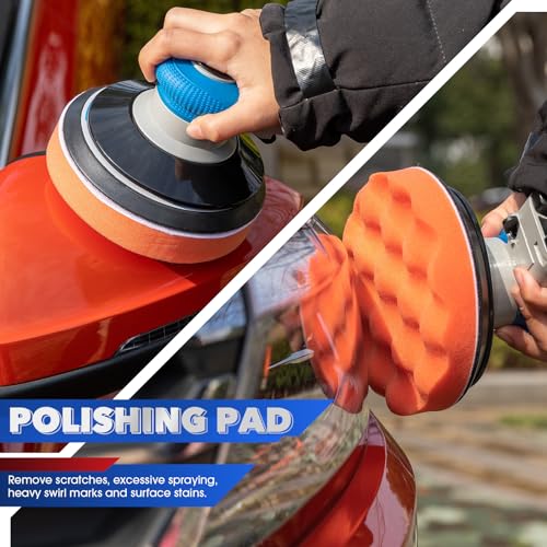 KUIMIT 5 Inches Air Random Orbital Sander, Pneumatic Palm Car Sanders For Wood Polisher Metal,And Auto Body Work, Da Sanders, Dual-action Sander KUIMIT