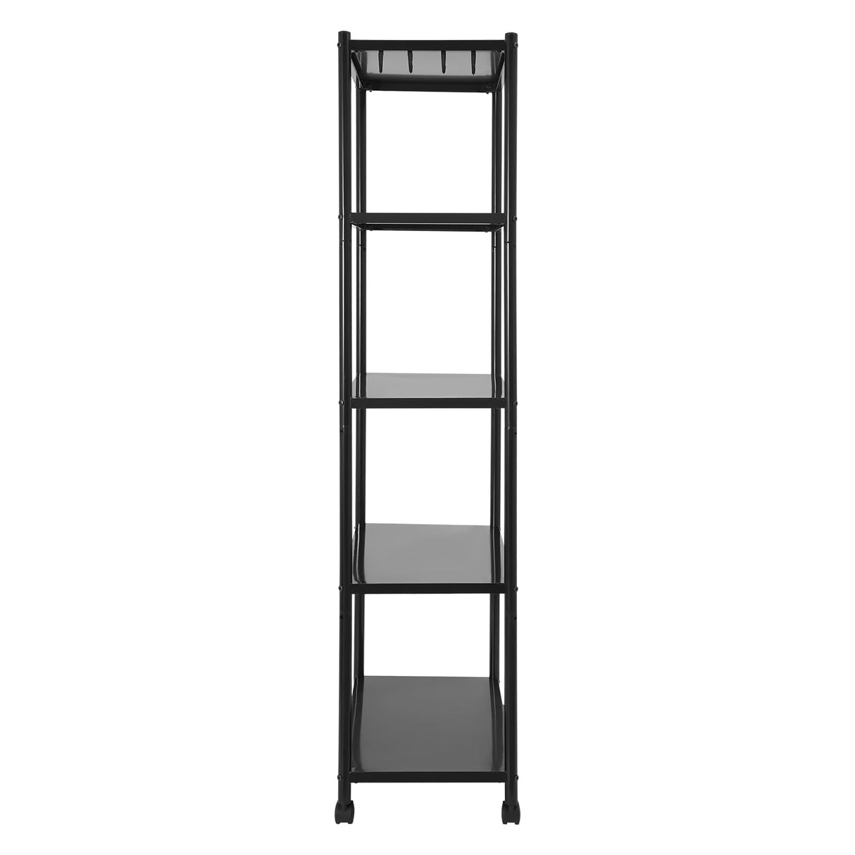 AHULIN 5 Tiers Adjustable Kitchen Storage Rack with Wheels,Freestanding 62In Shelving Storage Rack for Garages, Kitchens, Living Rooms(Black) AHULIN