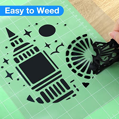 12" x 10ft Heat Transfer Vinyl HTV Rolls Black, Sooez HTV Vinyl for T-Shirt, Iron on Vinyl, Easy to Cut & Weed for DIY Heat Vinyls Design Sooez