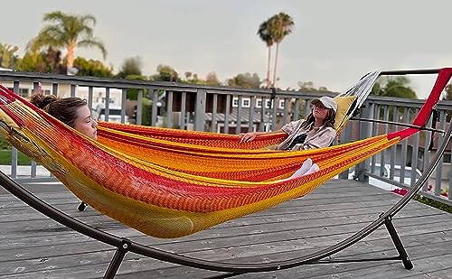 Skybed Universal Hammock Stand, Fits 2 Single Hammocks 7 ft to 14 ft Long or 1 Double Wide, Unique Head Up Mount Option for Dual Hammock Chat Mode, Heavy Duty, 600 Lbs Capacity, Indoor/Outdoor Skybed