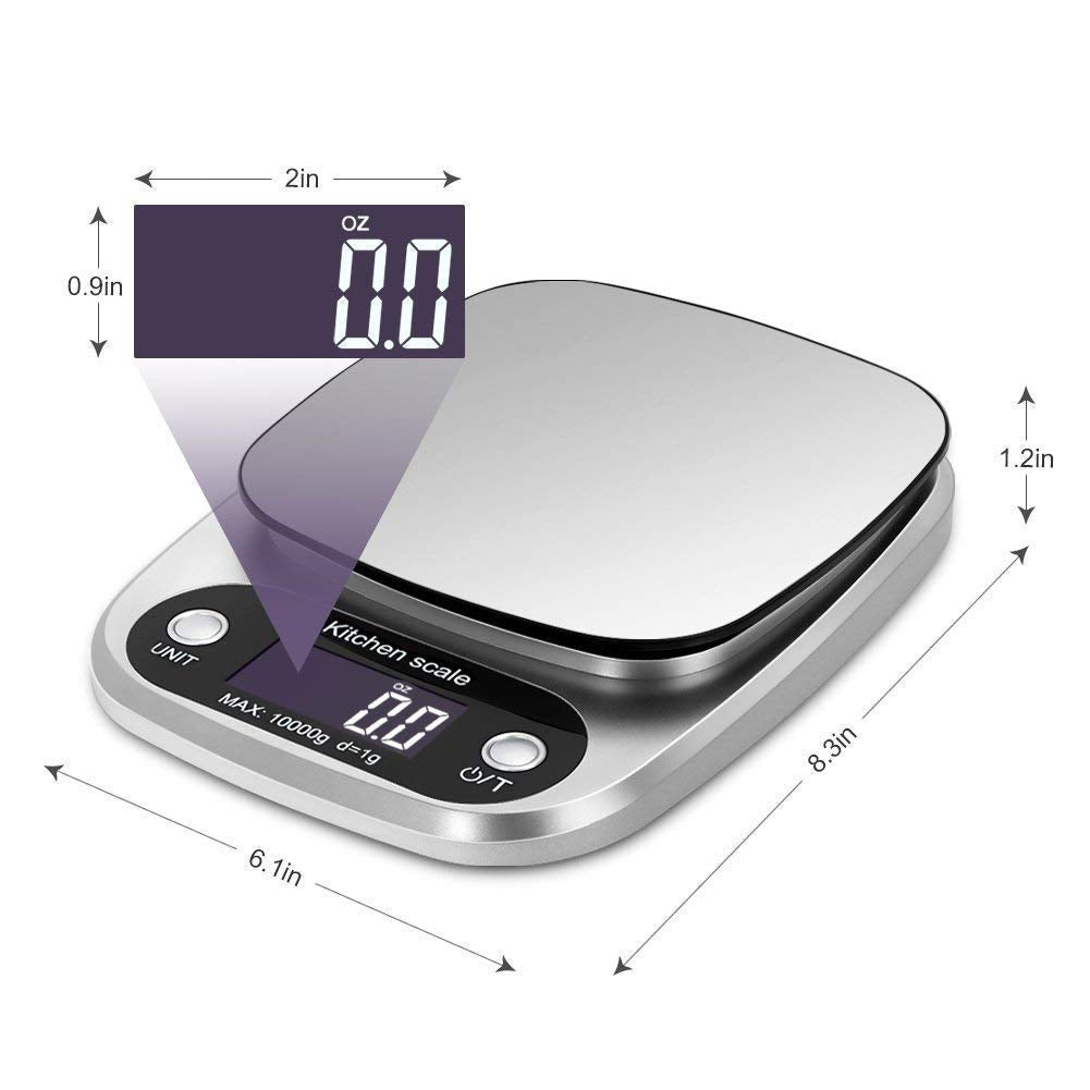 Food Scale 22lb Weight Grams, Digital Kitchen Scales and Ounces for Cooking, Baking XDFEWFJH