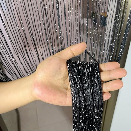 Home Decor Sequin Curtain for Doorway,Door String Curtains, 39x79 inch Hanging,Closet Bedroom Blind Living Room Divider,Window Wall Panel Fringe Backdrops Sheer no Beads Beaded Decorative Crystal LBttnny