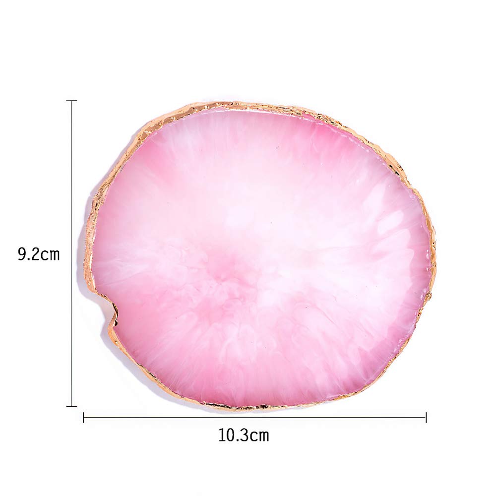 21 Pcs Nail Art Brushes Nail Art Tool Set Resin Palette Nail Art Painting Mixed Color 2 Way Acrylic Silicone Carving Pen Dotting Pen Tool Manicure Kit DIY Makeup Display Board for Home Salon, Pink AUOCATTAIL