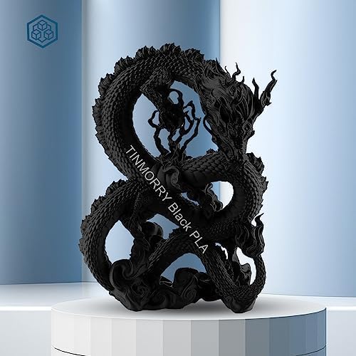 PLA 3D Printer Filament Bundle, TINMORRY PLA Filament 1.75mm, 250g x 5 Spools, Black+White+Blue+Red+Green, Net Weight 1.25kg TINMORRY