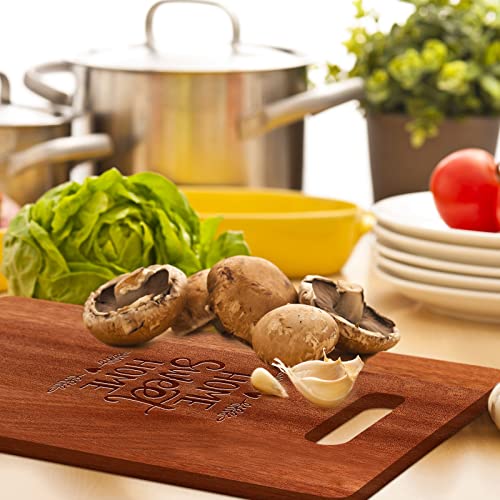 Vesici 18 Pack Bamboo/wood Cutting Board with Handles Bulk Plain Blanks Laser Engraving Chopping Board for Customized Engraving Gifts Crafts for Valentines Mother Women Gifts(Walnut,12''x9'') Vesici