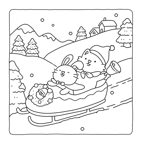 Fuzzy Hygge: Christmas Vibes Coloring Book for Adults & Teens Featuring Cozy Festive Holiday Winter Scenes with Adorable Animals Characters (Fuzzy Friends Coloring) Vivi Tinta
