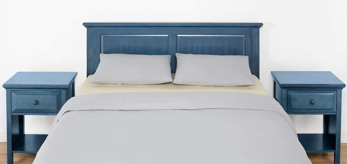 Vibrant Blue Solid Wood Headboard for Full/Queen Beds by Glenwillow Home Glenwillow Home
