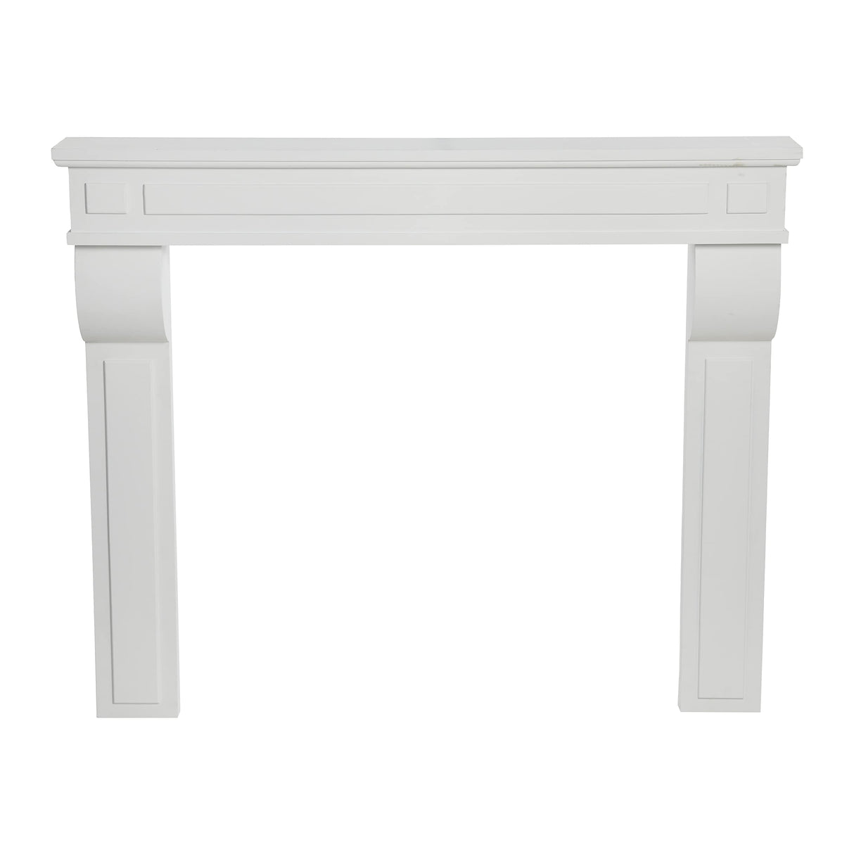 Creative Co-Op Lodge Fireplace Mantel, White Creative Co-Op