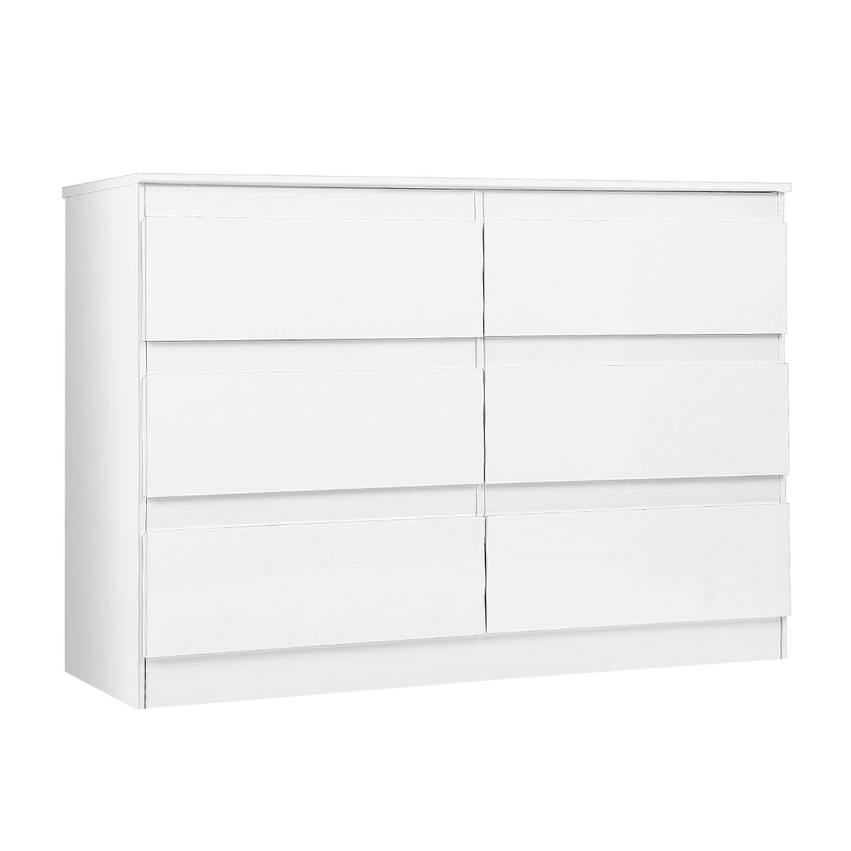 YORKING 6 Drawer Dresser for Bedroom,White Dresser,Wood Dresser,Dresser Set for Bedroom,Dressers and chests of Drawers Large Storage Cabinet,15.7" D x 47.2" W x 32.5" YORKING