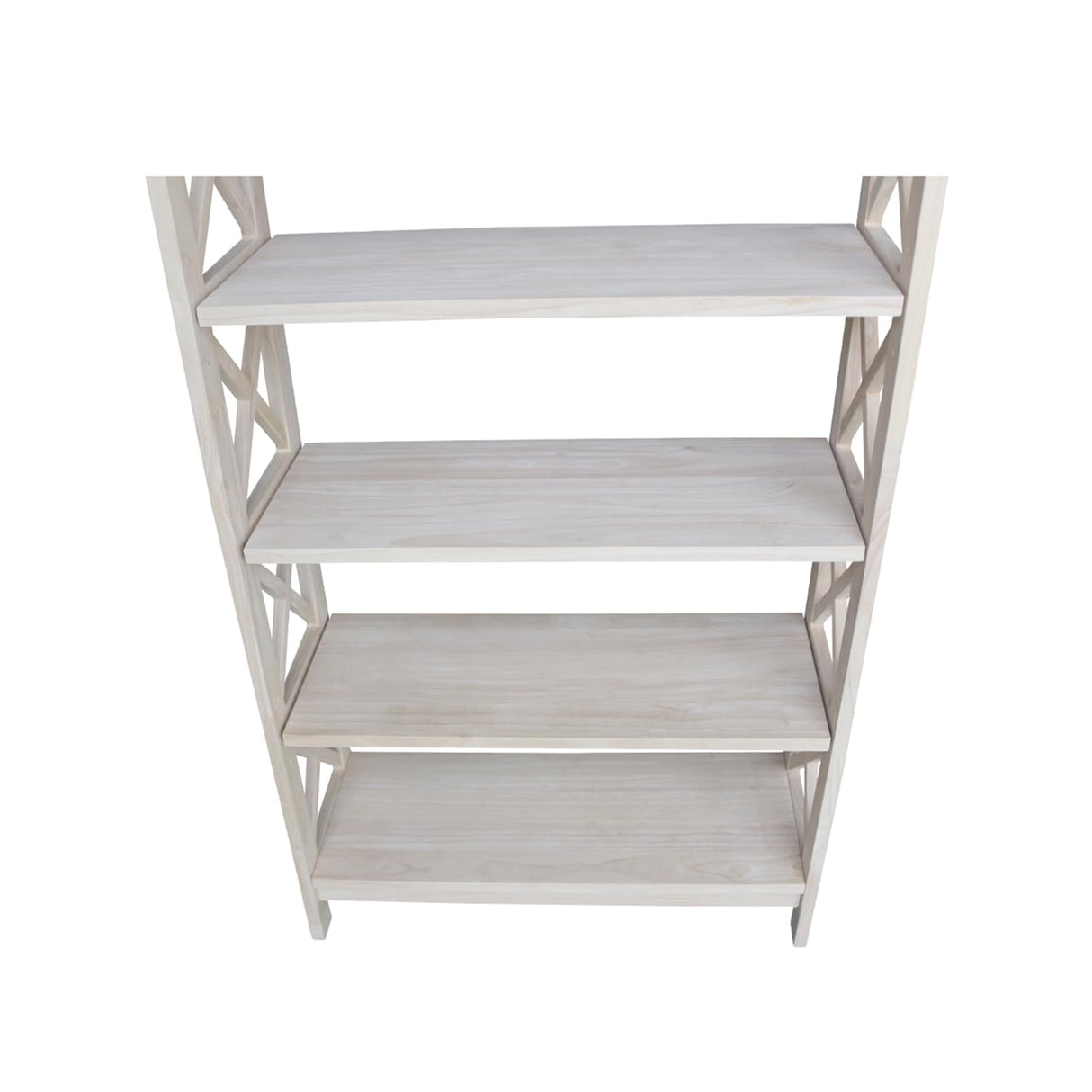 International Concepts 4-Tier X-Sided Bookcase, Unfinished IC International Concepts
