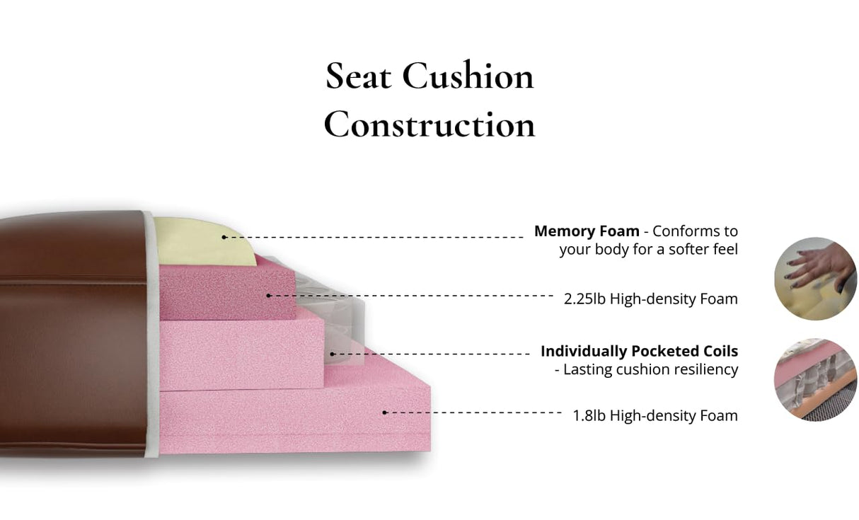 Hydeline Westcott Top Grain Leather Sofa Couch, 84", Spa Blue, Memory Foam and Pocket Coils Hydeline