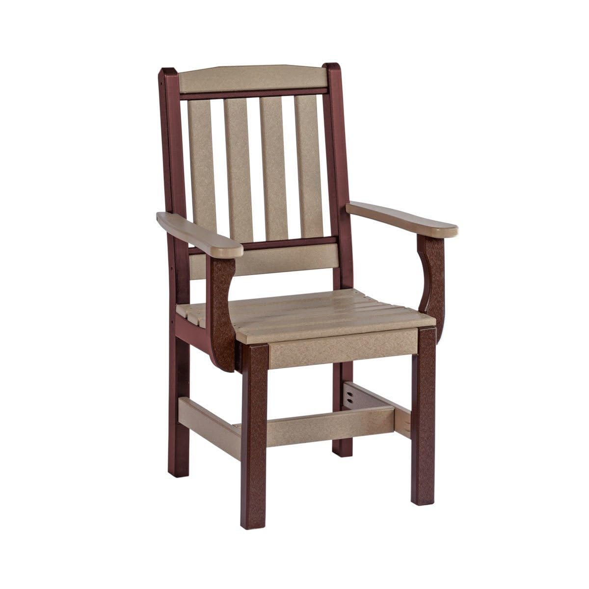 DutchCrafters 9-Piece Outdoor Patio Poly Dining Set, 96" Rectangle Table with 8 Dining Height Chairs for Outside Eating, Gathering, Entertaining - Amish Made in USA (Weatherwood on Brown) DutchCrafters