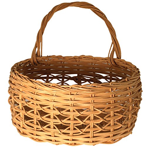 VIRC Mail Basket Weaving Kit - Brown Oval Crisscross with Braid Border VIRC