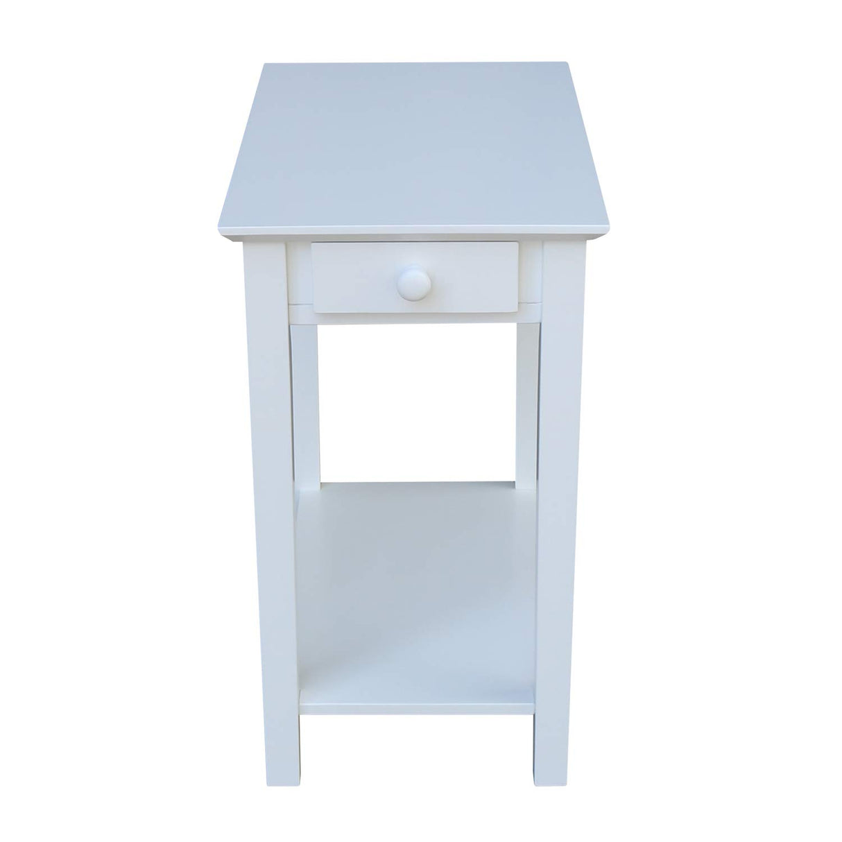 IC International Concepts International Concepts Narrow End Table, White IC International Concepts