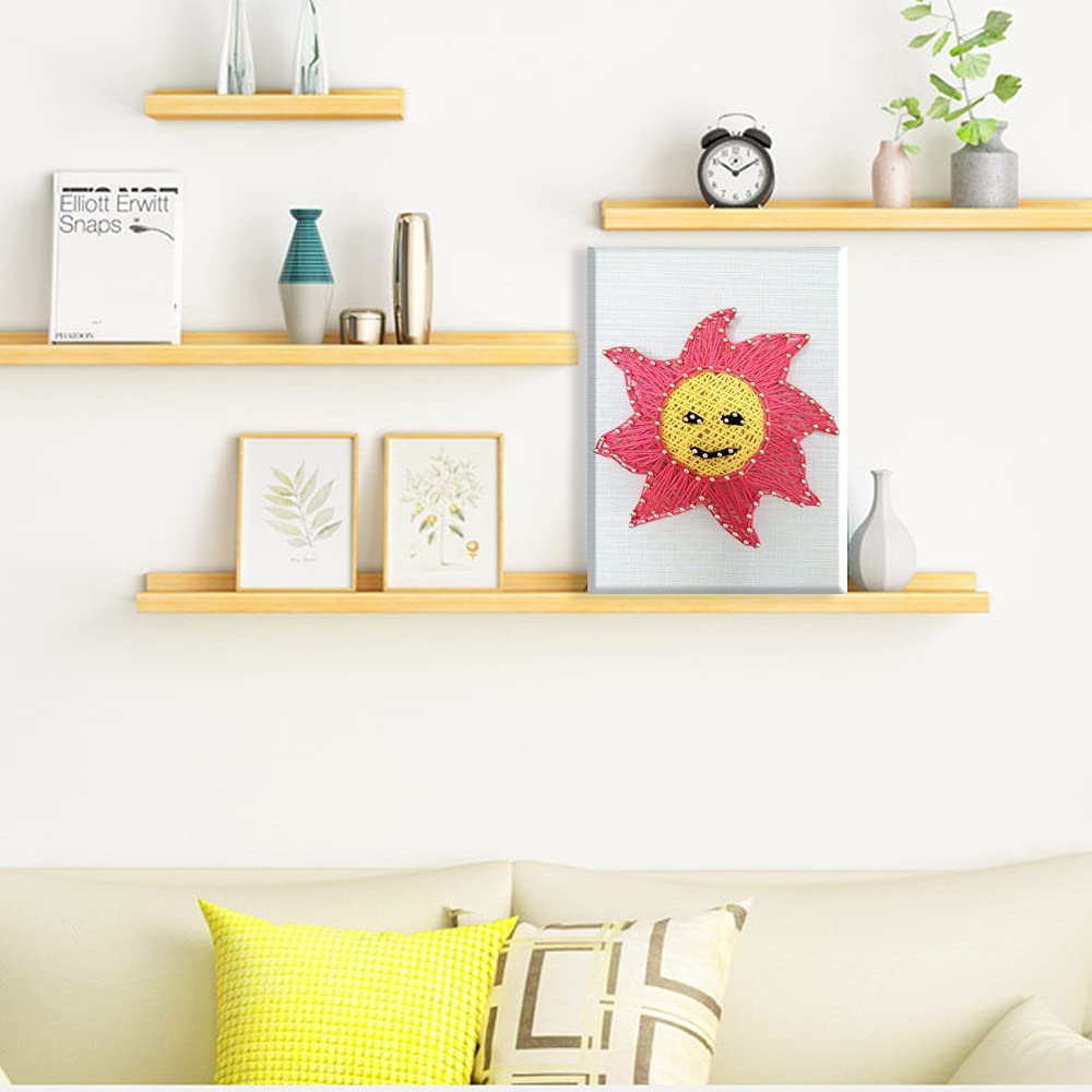 DIY String Art Craft Kit for Adults,Teens,Beginner,Kids.Include All Necessary Accessories and Frame,Home Wall Decorations,Unique Gift,Baby Nursery Wall Decor, Kids Room, Students (Sun) Marynee