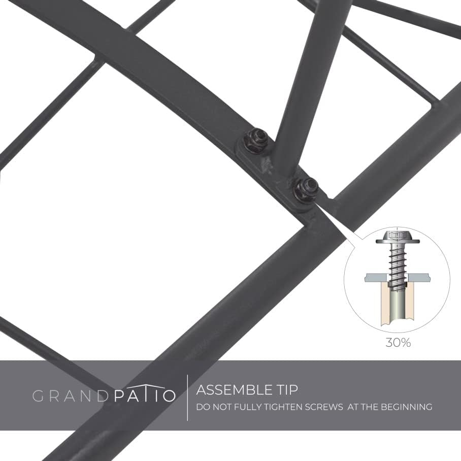 Grand patio Rocking Chair Outdoor, E-Coated Papasan Rocking Chair with Cushion, Outdoor Rocker Recliner Chair for Patio Porch Garden Backyard, Grey Grand patio