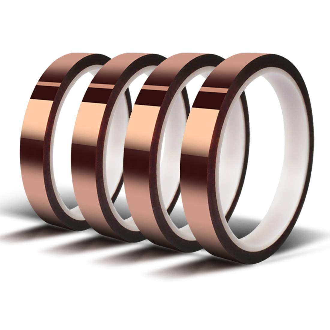 MEBMIK 4 Rolls 10mm x33m(108ft) Heat Tape for Sublimation,Heat Transfer Tape,Heat Resistant Tape,Adhesive Transfer Tape,Thermal Tape,No Residue MEBMIK