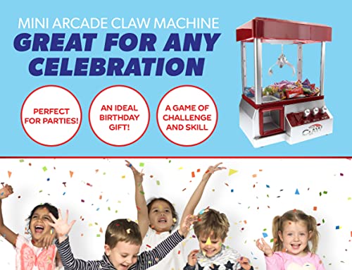 Etna Electronic Arcade Claw Machine - Toy Grabber Machine with Flashing LED Lights and Sound Etna