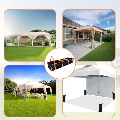 Large Tent Storage Bag 63X17.5X11.5in with Handles - 10*20ft , 20*30ft Pop Up Canopy Frame Replacement Parts,Workable for Party Tent Bag , Heavy-Duty Water Resistant Oxford Fabric (orange, 63 inch) Smyhlf-us