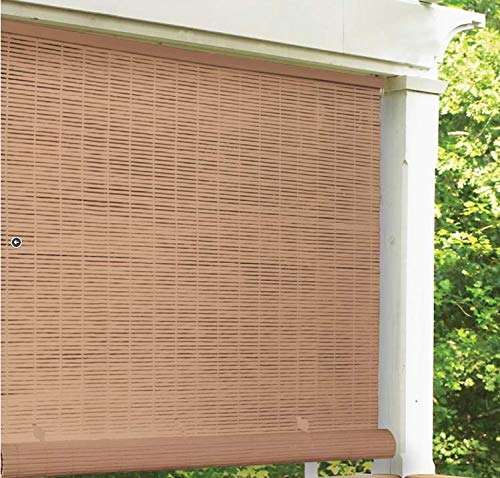 Radiance Vinyl Rollup Shade 36 in. W x 72 in. H Bamboo Cordless2 LH