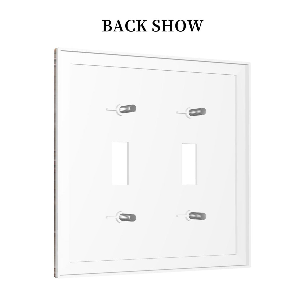 Yamxbfa Rustic Old Wooden Barn Door Village Board Double Toggle Light Switch Covers 2 Gang Wall Plate Dual Decorative Switchplate Electrical Faceplate for Farmhouse Bathroom Bedroom Kitchen Decor Yamxbfa