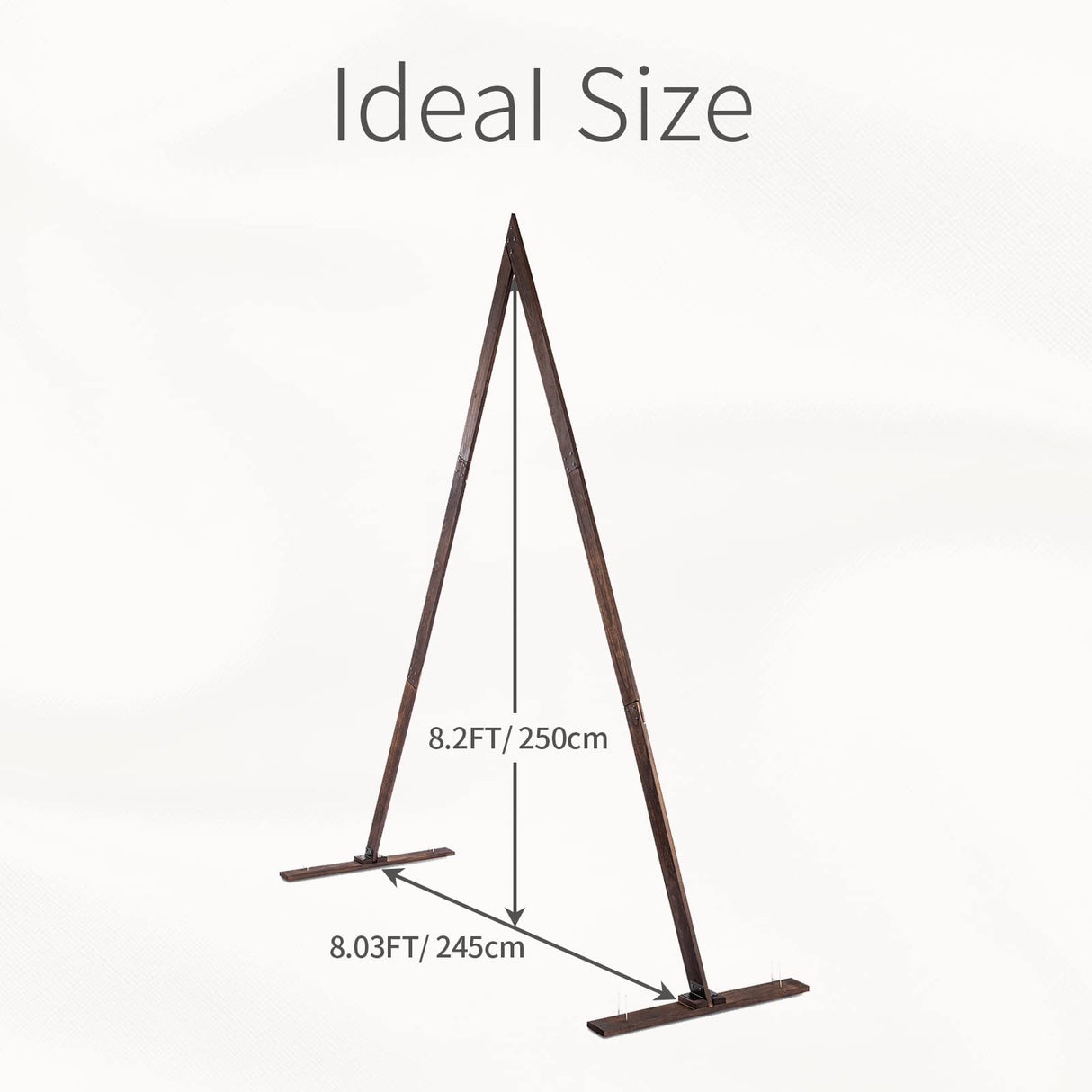 Inweder Triangle Wooden Wedding Arch - Wood Arch for Wedding Ceremony, Rustic Wedding Arch Stand, Natural Wood Backdrop Stand Wedding Arbor, Balloon Garland Stand for Garden Wedding Party, Event Inweder