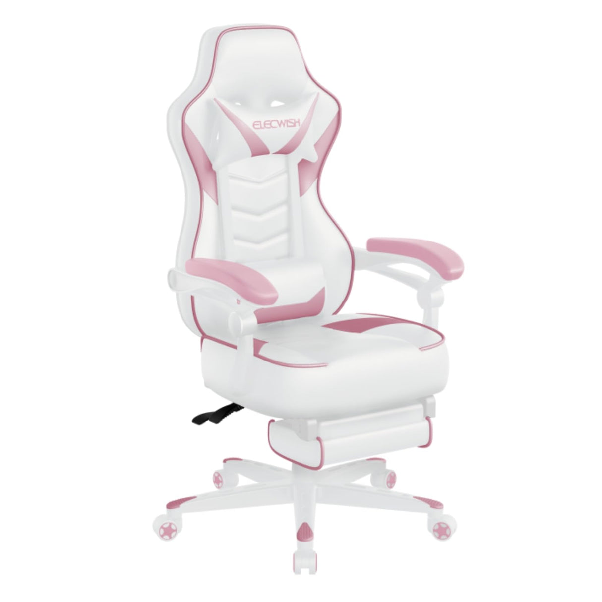 ARTETHYS Gaming Chair, Ergonomic High Back Racing PU Leather Computer Chair with Adjustable Footrest, Headrest and Lumbar Support and 90 to 150 Degree Tilt Pink ARTETHYS