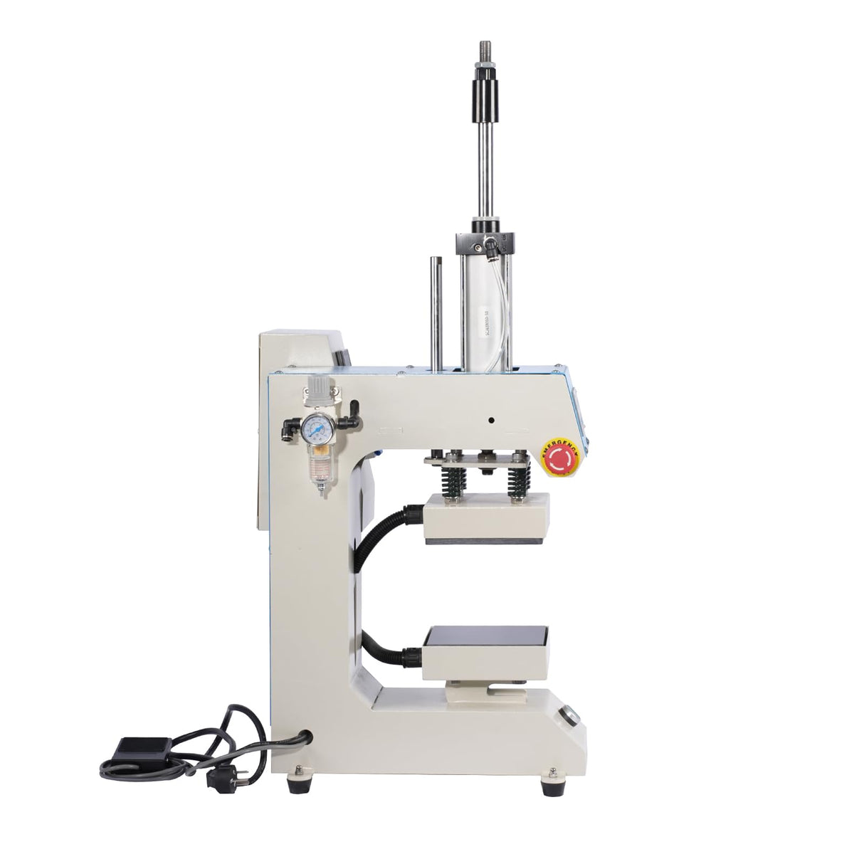 FAVSH 10×10 Label Pneumatic Heat Press Machine with Upper & Lower Heating - Dual Heating Platen for Small Items, Teflon Coated, LCD Display FAVSH