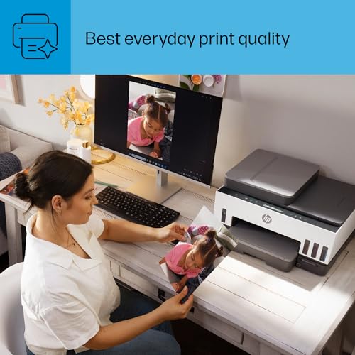 HP Smart -Tank 7301 Wireless All-in-One Cartridge-free Ink Printer, up to 2 years of ink included, mobile print, scan, copy, automatic document feeder (28B70A), Gray HP