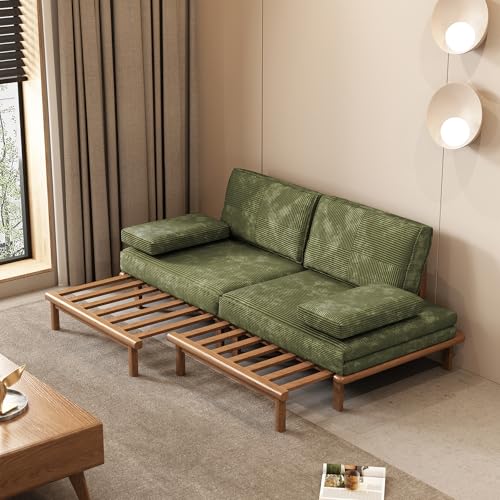 Lartis 78.7" Sofa Bed, Sleeper Pull Out Couch, Modern Couch Convertible Modern Futon for Living Room/Apartment/Bedroom, Modular Design Sofa,Full Solid Wood Frame Lartis