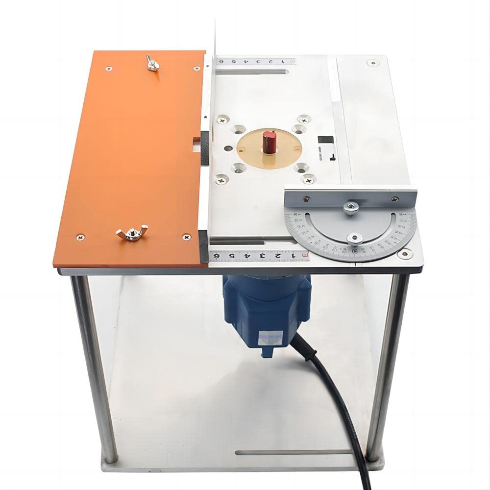KETIPED Aluminium Router Table Insert Plate,Woodworking Benches Router Flip Plate with Miter Gauge Guide,Fence Sliding Brackets,Tenon Ruler,MG-053SV KETIPED