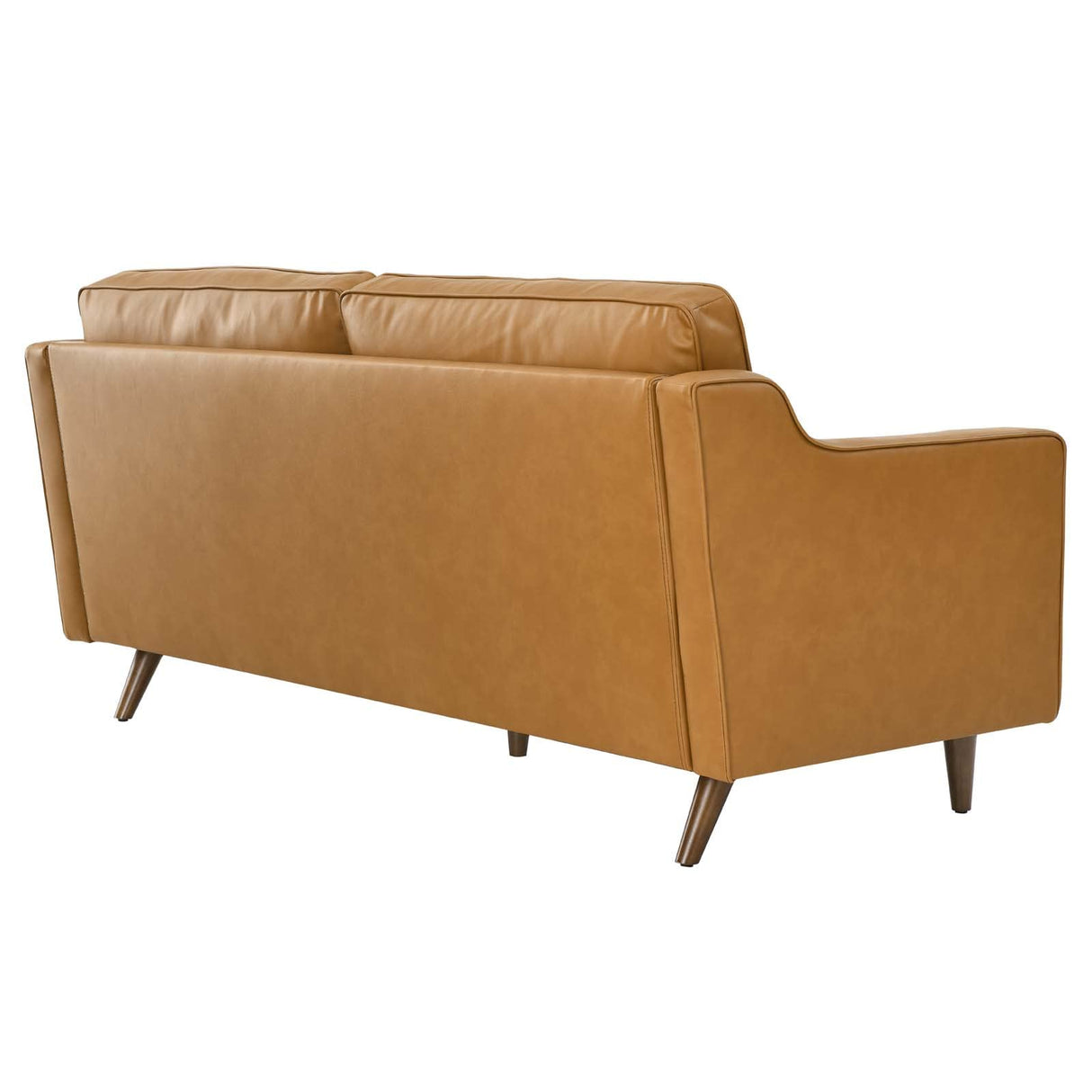 Modway Impart Upholstered Genuine Leather Sofa in Tan Modway