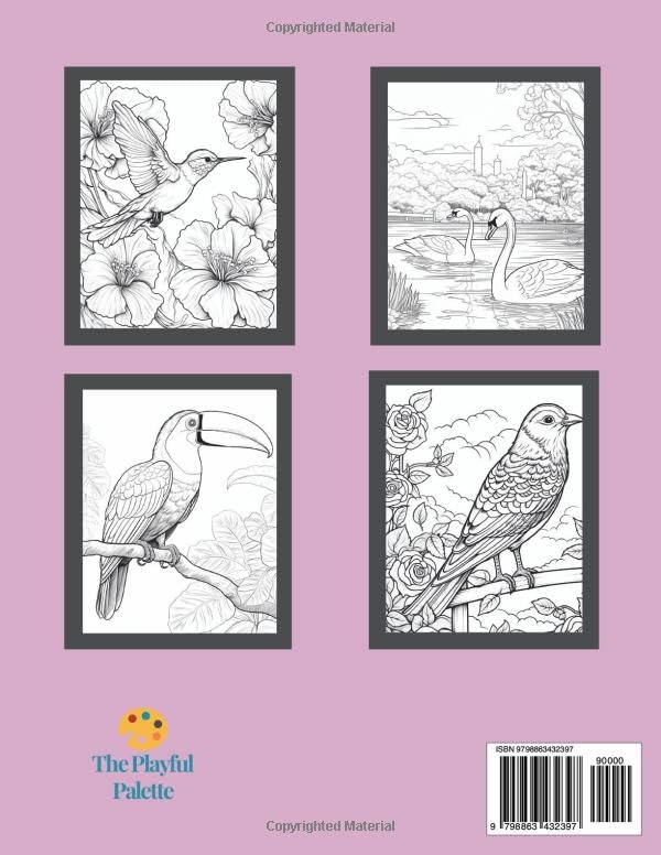Birds of Nature Coloring Book for Teens and Adults: For Bird Lovers to Relieve Stress and Feel Zen Majosta