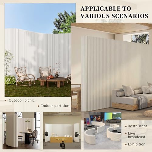 Room Divider Screen - Paper Room Divider,Portable Folding Divider for Office Room, Studio, Dorm & Retail Spaces, Indoor Folding Portable Partition Screen (Brown) Tazyee