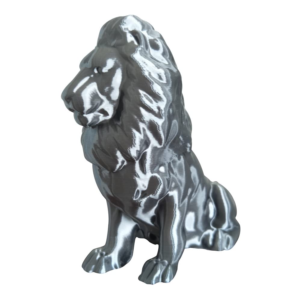 CC3D Silk Gray PLA Filament 1.75mm 1KG 3D Printing Filament Silky Gray PLA Shiny Metallic Gray Metal PLA Grey 3D Printer Material FDM 3D Printer Iron Gray CC3D